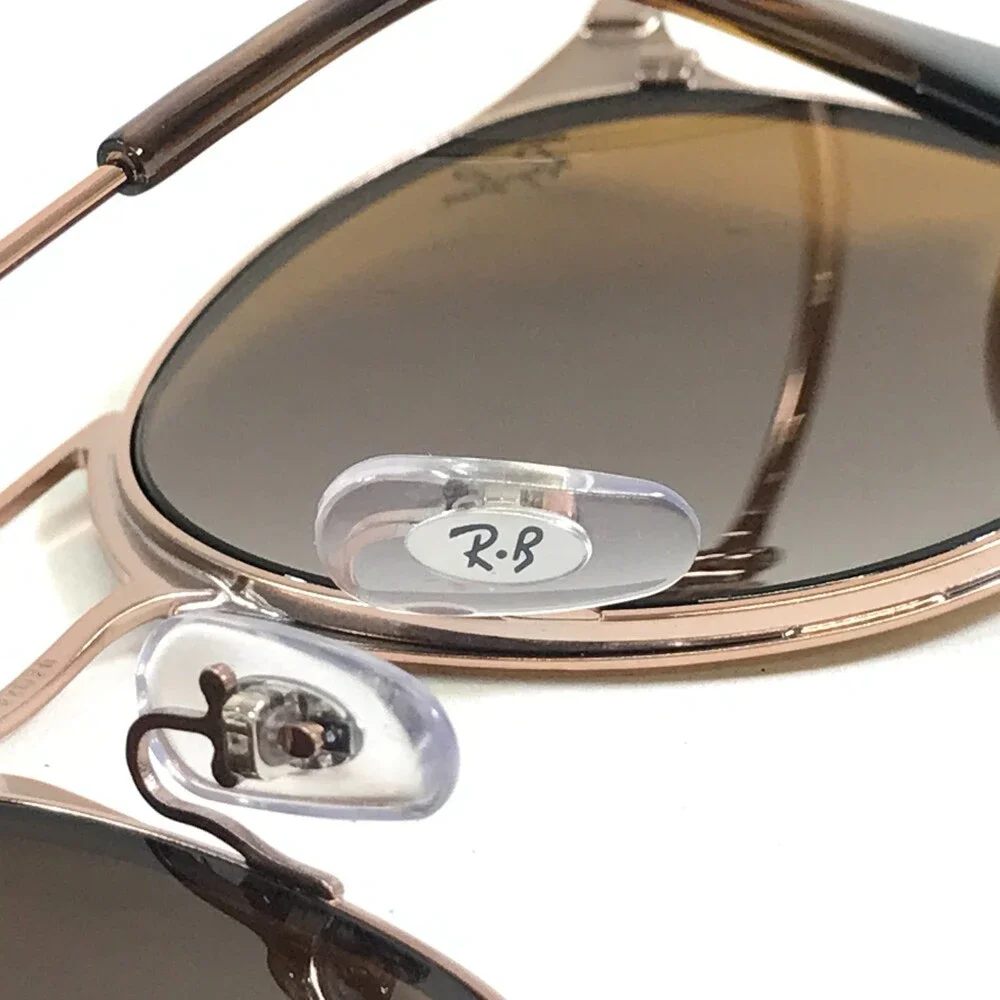 Ray-Ban Sunglasses RB3546 9074 Copper Havana Aviator Frames w/ Dark Brown Lenses - Picture 12 of 14